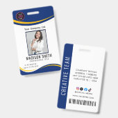 Badge d'identification personnalisée de l'employé (Avant & arrière)