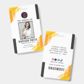 Badge d'identification personnalisée de l'employé (Avant & arrière)