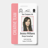 Badge d'identification personnalisée de l'employé (Avant)