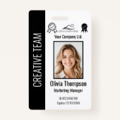 Badge d'identification personnalisée de l'employé (Devant)