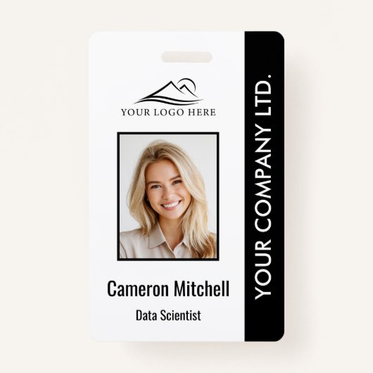 Badge d'identification personnalisée de l'employé  (Devant)