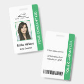 Badge d'identification personnalisée de l'employé (Avant & arrière)