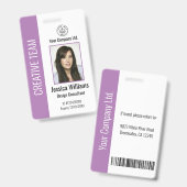 Badge d'identification personnalisée de l'employé (Avant & arrière)