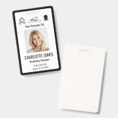 Badge d'identification personnalisée de l'employé  (Avant & arrière)