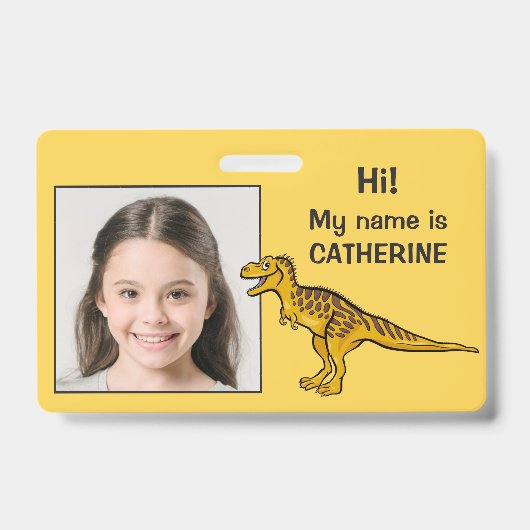 Badge d'identification personnalisée pour enfants (Avant)