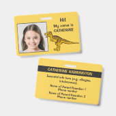 Badge d'identification personnalisée pour enfants (Avant & arrière)