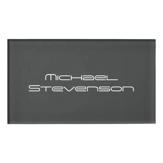 Badge D'identification Personnaliser mignonne Texte Entreprise Minimalist (Devant)