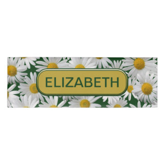 Badge D'identification Personnalisez - la marguerite gaie et lumineuse