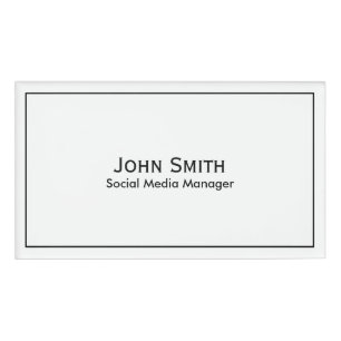 Badge D'identification Personnalisez : Noir minimal d'entreprise et blanc