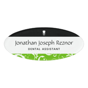 Badge D'identification Personnel du service dentaire Pro Damask