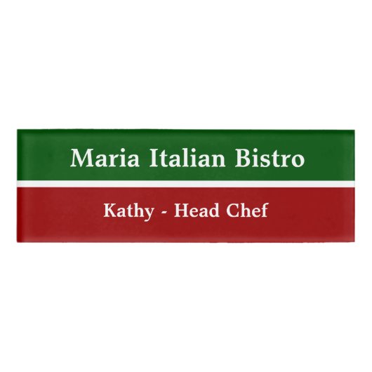 Badge D'identification Personnel italien de restaurant (Devant)
