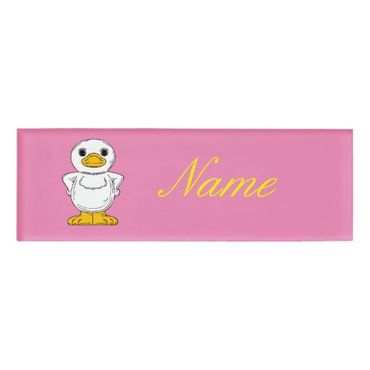 Badge D'identification Petit canard blanc debout Thunder_Cove (Devant)