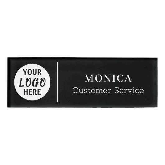 Badge D'identification Petit Nom Badet Magnet Logo personnalisé Personnel (Devant)