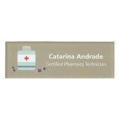 Badge D'identification Pharmacien certifié de technicien de pharmacie (Devant)