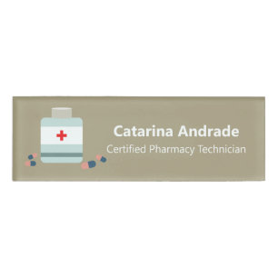 Badge D'identification Pharmacien certifié de technicien de pharmacie