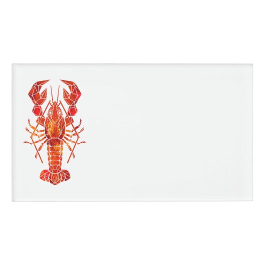 Badge D'identification Phomard polygonal rouge (Devant)