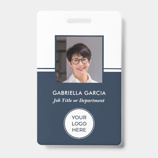 Badge d'identification photo avec code QR de la so (Avant)