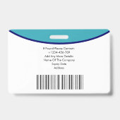Badge d'identification photo avec code QR pour inf (Arrière)