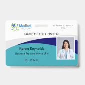 Badge d'identification photo avec code QR pour inf (Avant)