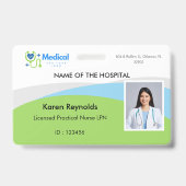 Badge d'identification photo avec code QR pour inf (Avant)
