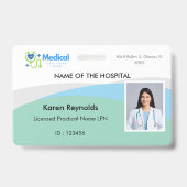 Badge d'identification photo avec code QR pour inf (Avant)