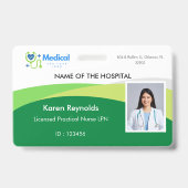Badge d'identification photo avec code QR pour inf (Avant)