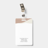 Badge d'identification photo Boho (Arrière avec clip)