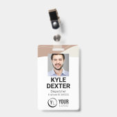 Badge d'identification photo Boho (Avant avec clip)