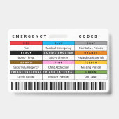 Badge d'identification photo codé par couleur pour (Arrière)