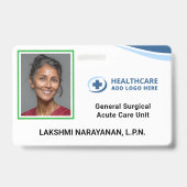 Badge d'identification photo codé par couleur pour (Avant)