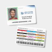 Badge d'identification photo codé par couleur pour (Avant & arrière)