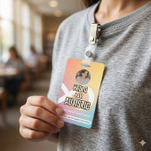 Badge d'identification photo d'alerte d'autisme –