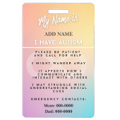 Badge d'identification photo d'alerte d'autisme –