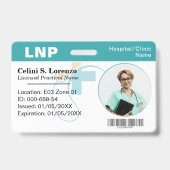 Badge d'identification photo de l'employé médical  (Avant)
