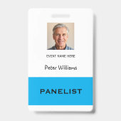 Badge d'identification photo de panéliste d'événem (Arrière)