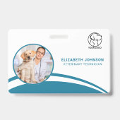Badge d'identification photo d'employé d'hôpital v (Avant)