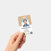 Badge d'identification photo en QR code avec paill (Manuel / portable)