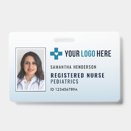 Badge d'identification photo hôpital/médical avec (Avant)