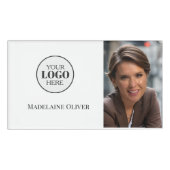 Badge D'identification Photo Logo noir blanc (Devant)