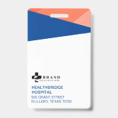 Badge d'identification photo médicale à design mod (Arrière)