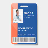 Badge d'identification photo médicale à design mod (Avant)