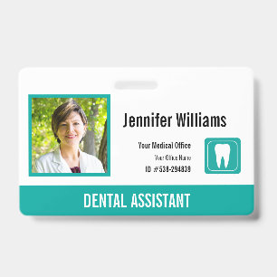 Badge d'identification photo personnalisé avec log