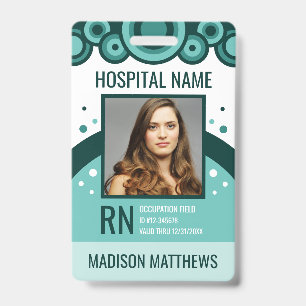 Badge d'identification photo personnalisé pour le