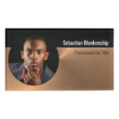 Badge D'identification Photo professionnelle Faux Cuivre Métallurique Per (Devant)