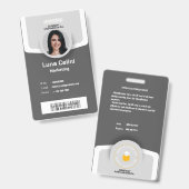 Badge d'identification photo professionnelle - Per (Avant & arrière)