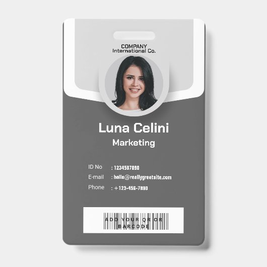 Badge d'identification photo professionnelle - Per (Avant)