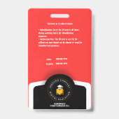 Badge d'identification photo professionnelle - Per (Back)