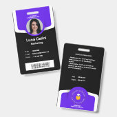 Badge d'identification photo professionnelle - Per (Recto et verso)