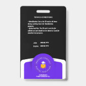 Badge d'identification photo professionnelle - Per (Dos)