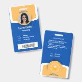 Badge d'identification photo professionnelle - Per (Avant & arrière)